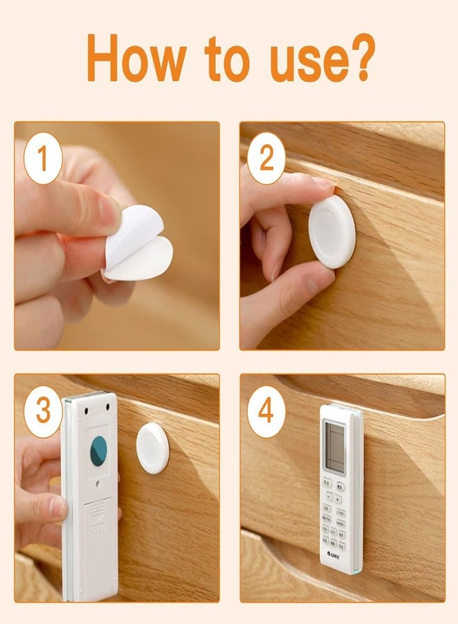 KIDWILL Magnetic Remote Control Holder, 4 Pcs Adhesive TV Remote Holder, Hole-Free Phone Charging Organizer, Storage Organizer Self Adhesive Hook Wall Mount TV Remote Organizer for Home, Office, Hotel - Image 4